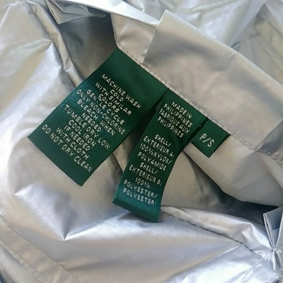 SALE! NWT LRL Silver/White Reversible Vest Jacket - Picture 7 of 8